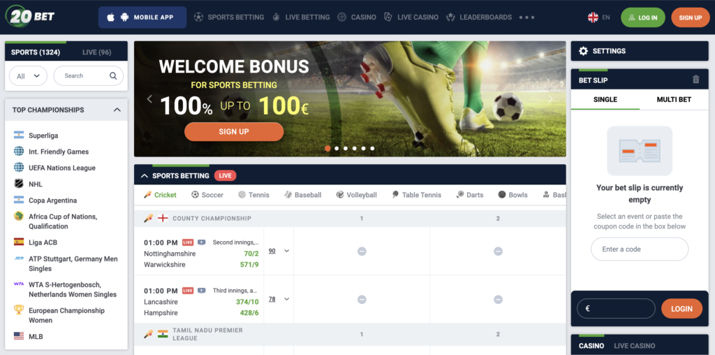 20bet-highest-odds-betting-sites
