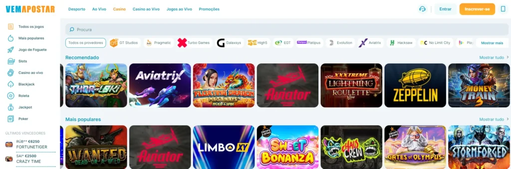 VemApostar Casino Online em Portugal